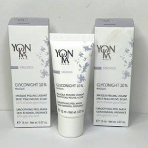 YONKA Glyconight 10% Smoothing Peel Mask Skin Renewal Radiance 0.57 OZ (2pc)